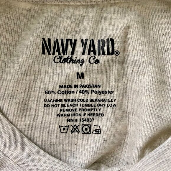 Navy Yard Clothing Co. Men's Short Sleeve Gray Tee Shirt Size Medium NEW - Picture 6 of 7